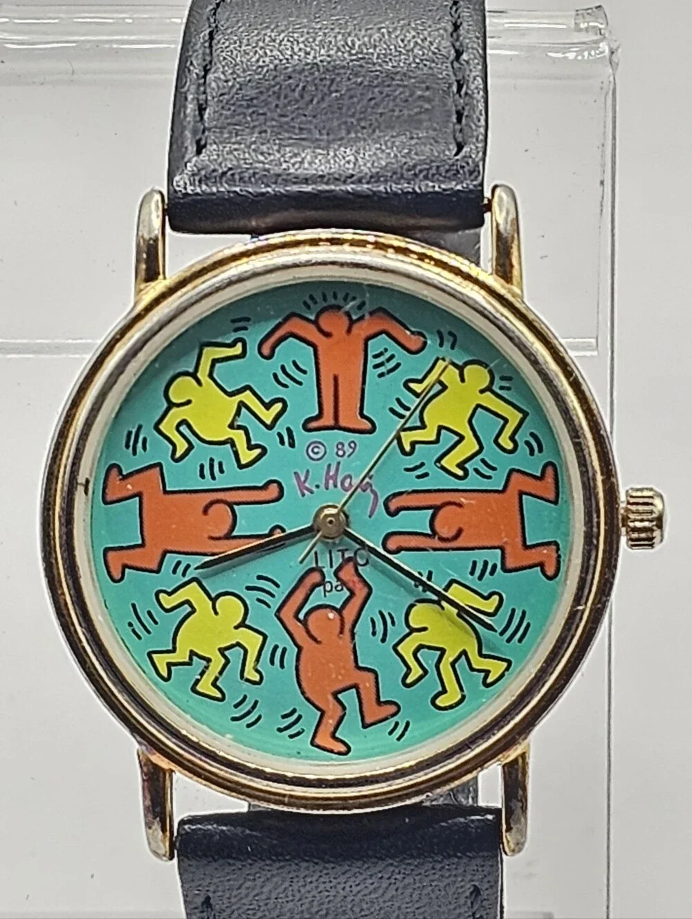 1989 Keith Haring LITO Paris Green Edition Wristwatch Untested